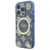 Guess Guhmp16Lh4Pyeeb Iphone 16 Pro 6.3 Niebieski/Blue Hardcase Iml Peony On 4G Background Magsafe