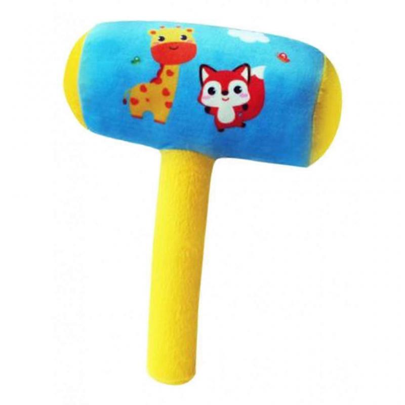 2x Baby Toy HAMMER Plush Toy Cotton Filled Cartoon Style Animals 23.8cm Gift