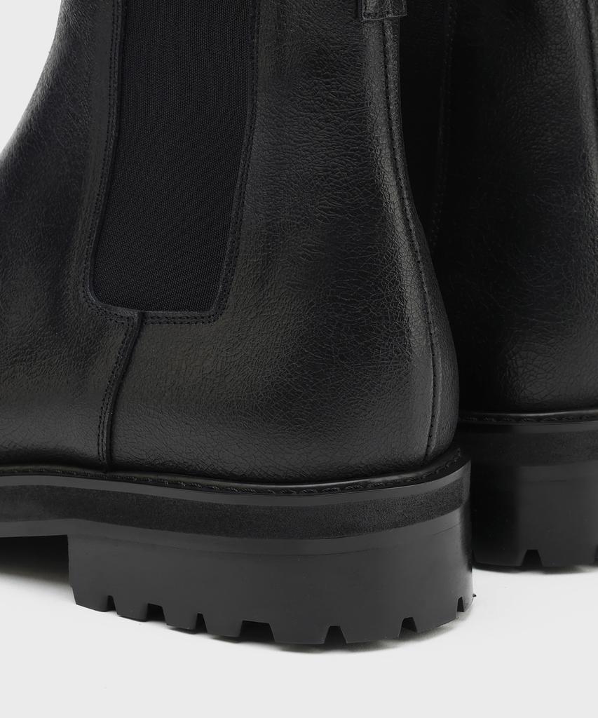 Firenze Atelier [Vibram] Round Toe Basic Chelsea Boots 9703 [Crack Black]