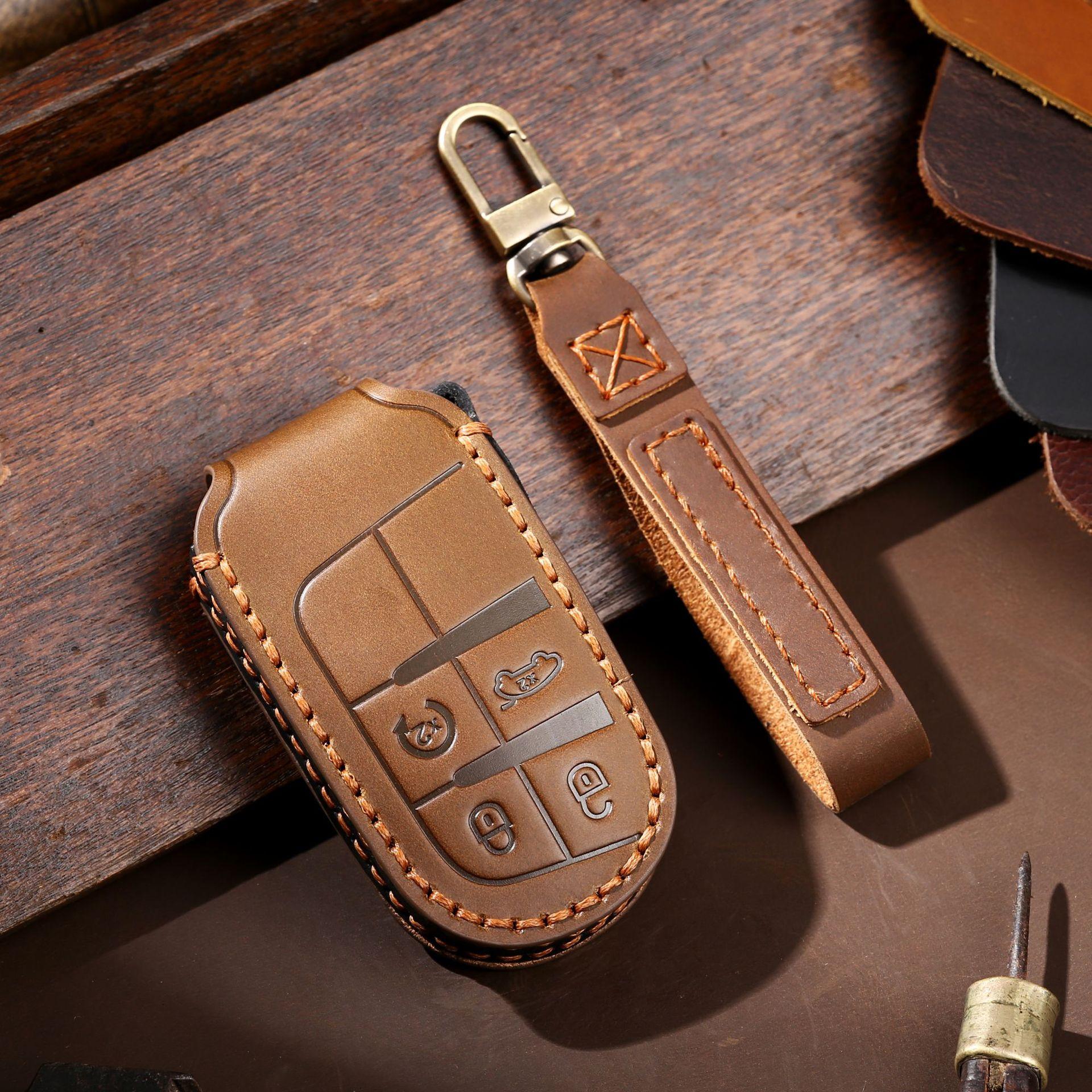 Car key bag for jeep jeep compass freedom man dodge genuine leather key bag