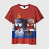 Vintage Russian Men's 3D Printed T-Shirts Fashion Soviet Union Pattern Short Sleeve Tee Shirt Street Tops Clothing Shirt