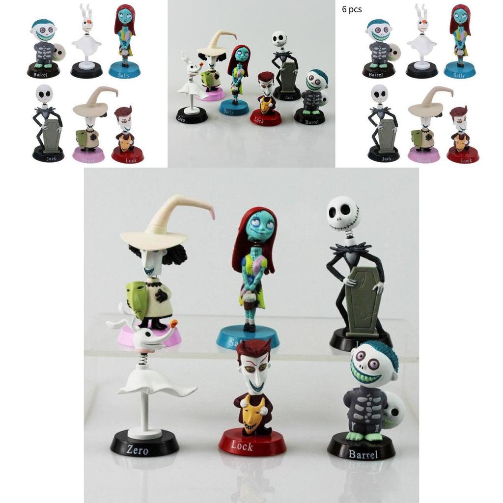 Nightmare Before Christmas Jack Skellington Figurines Set For Play Or Display