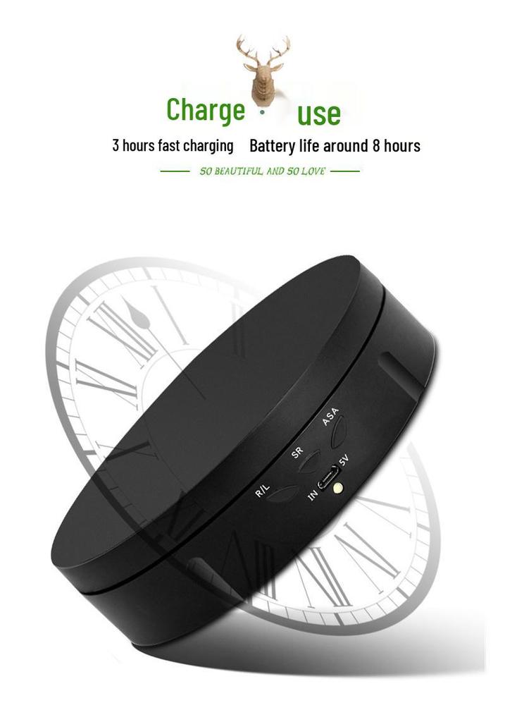 Rotating Display Stand with Mirror - USB Charging for Jewelry, Figures & Live Broadcast