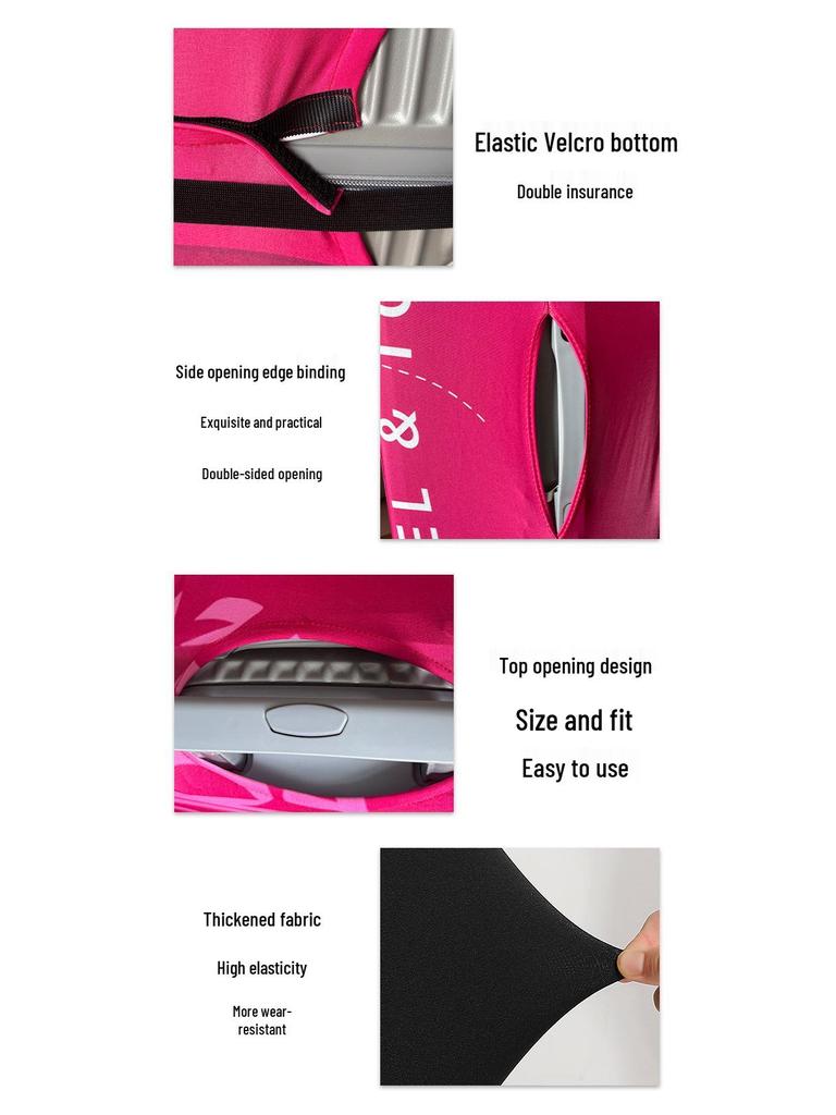 Housse de Protection Élastique Épaisse en Soie de Lait pour Bagages - Housse Anti-poussière et Anti-rayures pour Valise à Roulettes