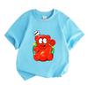 Kids Boys Girls Crew Neck Short Sleeve 100% Cotton T-Shirt Cute Glossy Red Gummy Bear Print Casual Lightweight Soft Summer Daily Tees for Children
