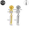 Gaibei G23 Titanium Alloy Cat Head Internal Thread Cartilage Stud Earrings