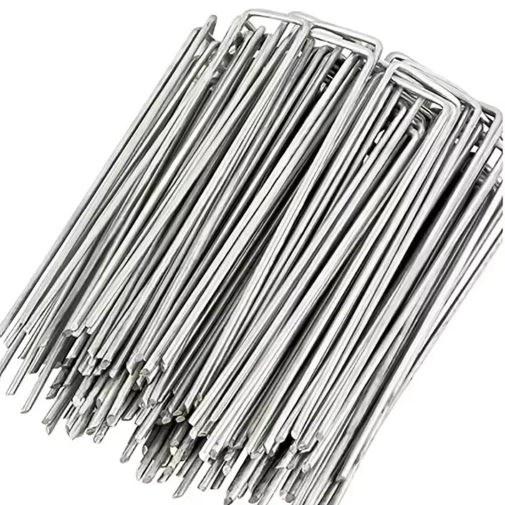 

Steel Ground Pegs Heavy Duty Garden Stakes Landscaping Supplies Lawn Stakes Garden Tools Style 1