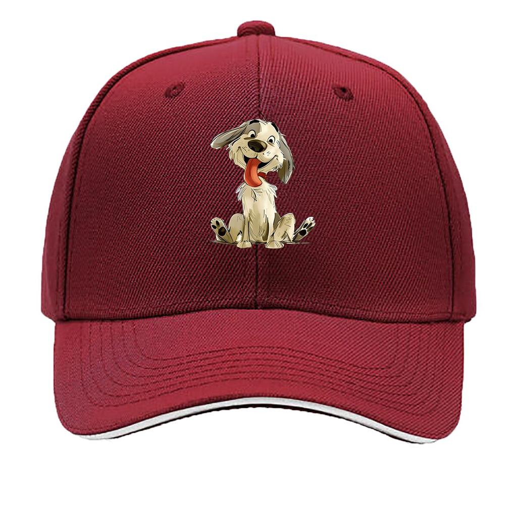 Featuring a Cartoon Dog Design Casual Headwear for Women Trendy Hats for Unisex Festive Top Hats Sandwich Baseball Cap