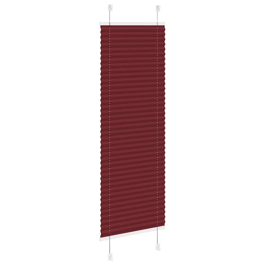 Burgundy Red Pleated Blind 40X150 Cm Fabric Width