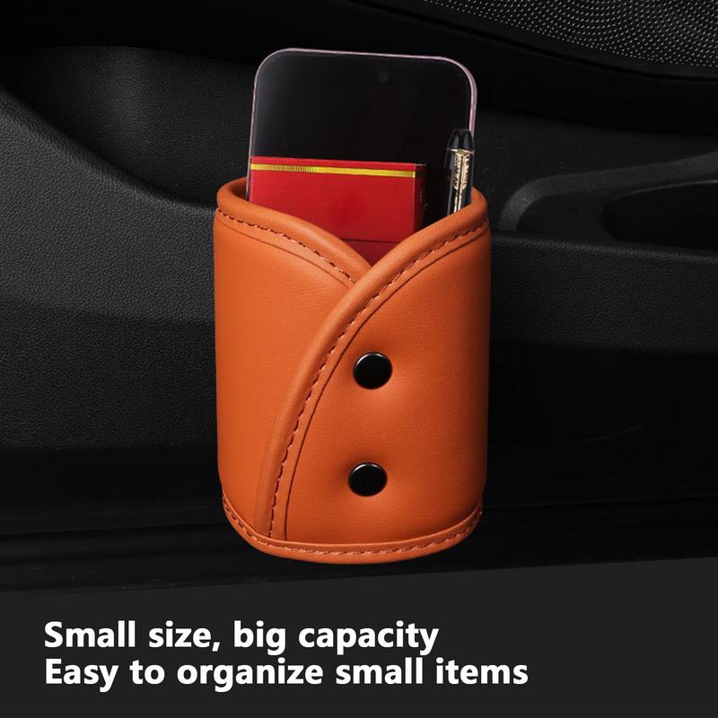 Multifunctional Leather Car Door Cup Holder Auto Drink Rack Storage Bin Back Seat Cup Holder Organizer Car Interior Accessories