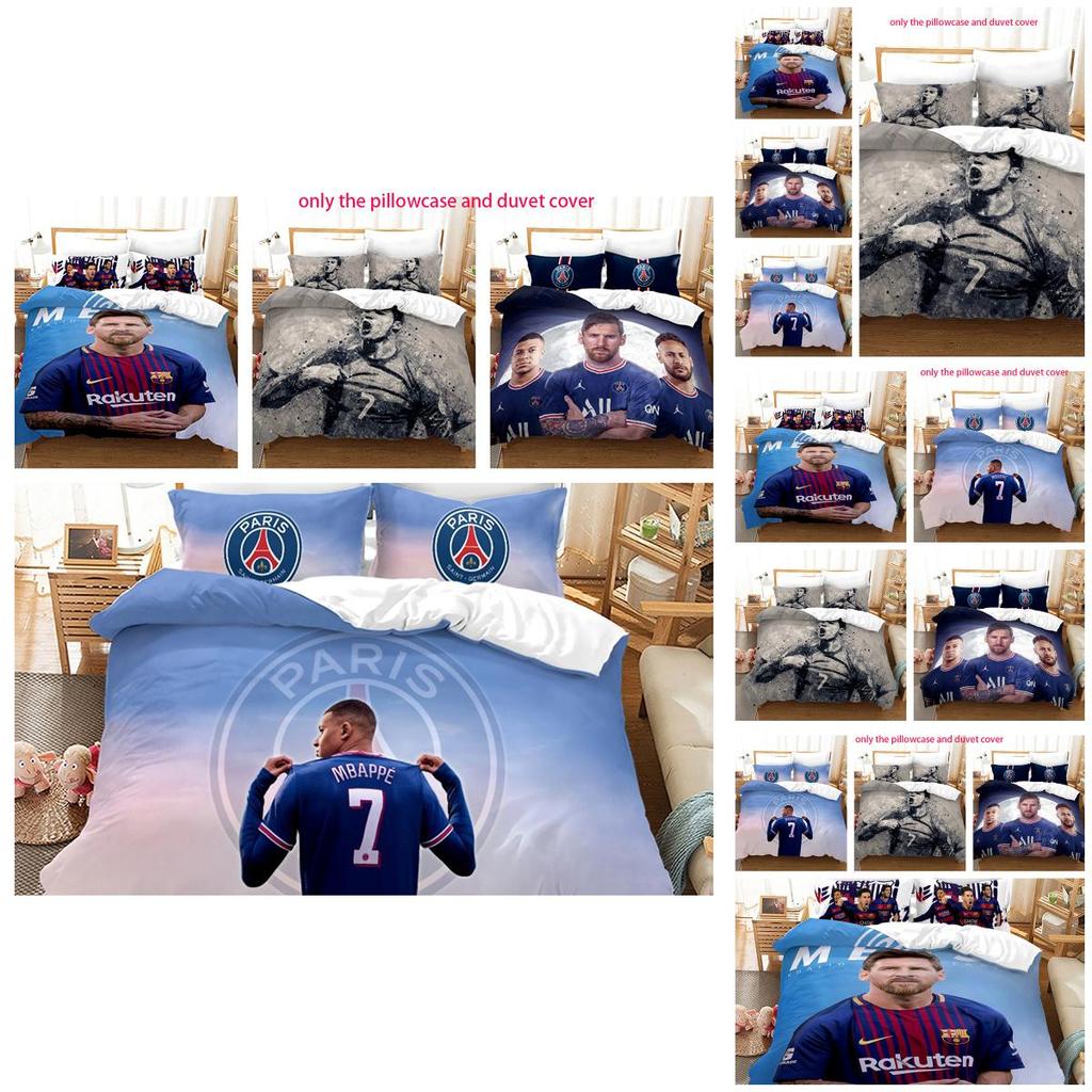 Modern And Simple 3d Football Player Bedding Set High Quality And Digital Print
