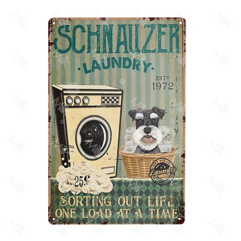 

Schnauzer Metal Dog Sign, Steel Home Decor Plaque