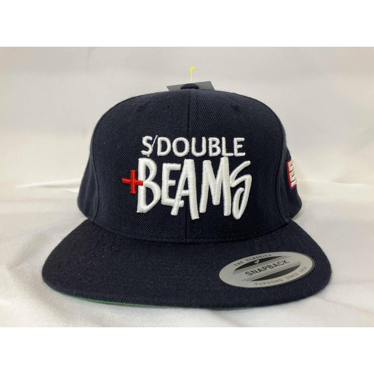 Used S/DOUBLE BEAMS Collaboration Cap Hat Snapback Navy Acrylic Wool Cotton Made in Vietnam
