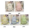 Korean Style Women's Casual Nylon Backpack - Cute, Large Capacity, Solid Color, Fresh Design, Small Laptop Compatible