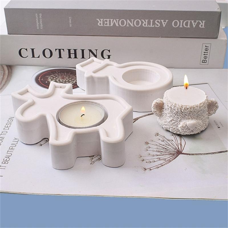 Christmas Candle Holder Tray Silicone Mold for Handmade Crafts and Candle Making