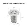 Stainless Steel 316 Deck Filler GAS DIESEL FUEL WASTE WATER 38mm 50mm Mirror Polish Marine Boat Hardware Deck Filler Cap