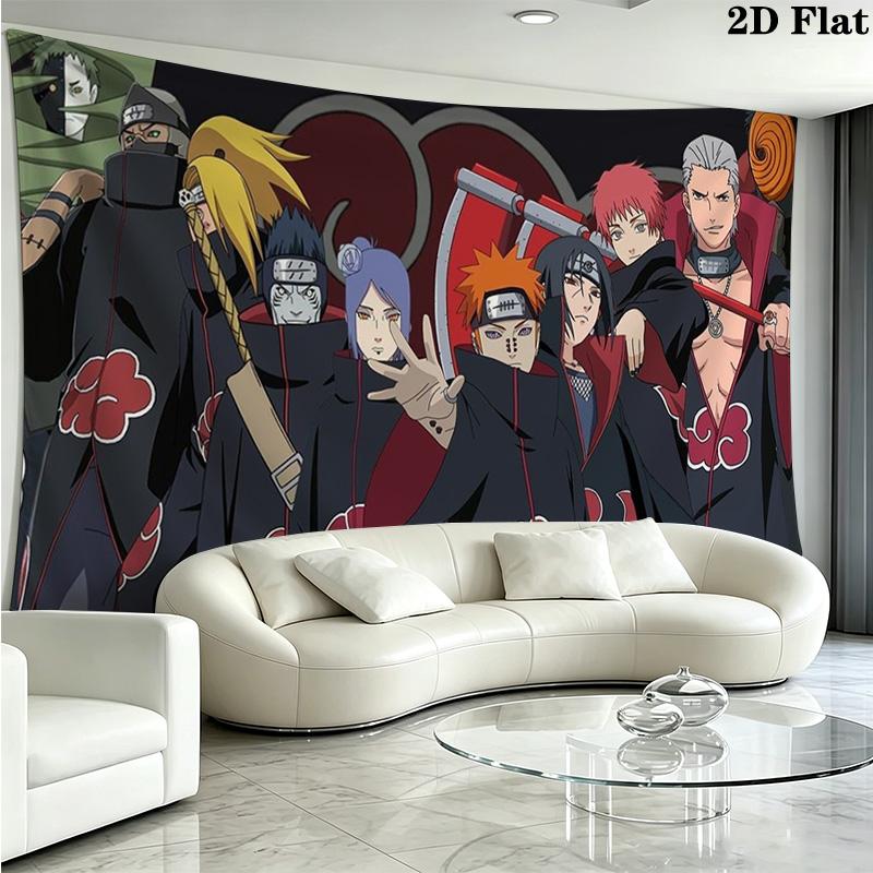 N-NARUTO Wall Tapestry Aesthetic Wall Hanging Printed Fabric Blanket Decorative Tapestries for Bedroom Living Room Home Decor