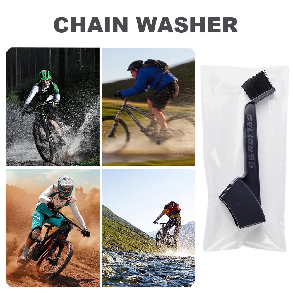 Motorcycle Cleaning Brush Motorcycle Chain Brush Bicycle Chain Washer for Road Mountain Bike Electric Motorcycle Accessories