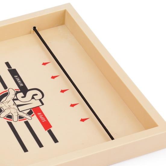 1 Set Fast Sling Puck Game Mini Wooden Hockey Board Speed & Accuracy Testing Chess Piece Catapult Toy Educational