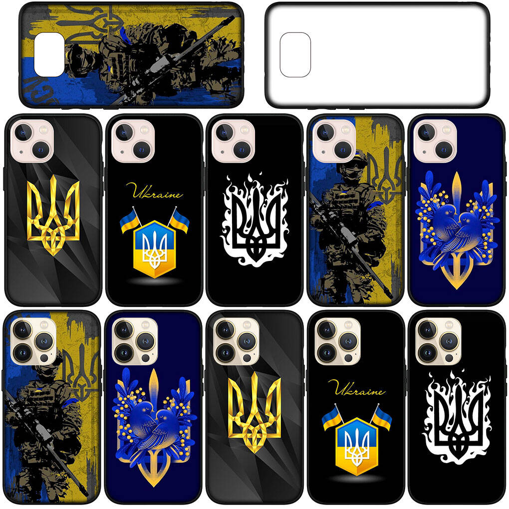 For Samsung Galaxy S25 S24 S23 S22 S21 S20 Ultra FE Plus A17 A37 A57 A56 A55 A06 A16 A15 A36 A26 A35 A05 A25 A54 A34 Phone Case Map Ukraine Flag Cover