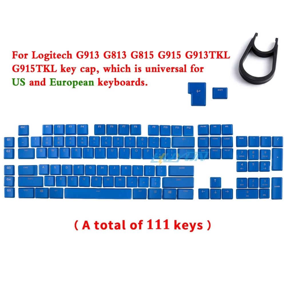 Logitech Keycaps for G915/G913/G913tkl/G813TKL Mechanical Keyboard Translucent 111 Keys US Version Includes ISO Keys