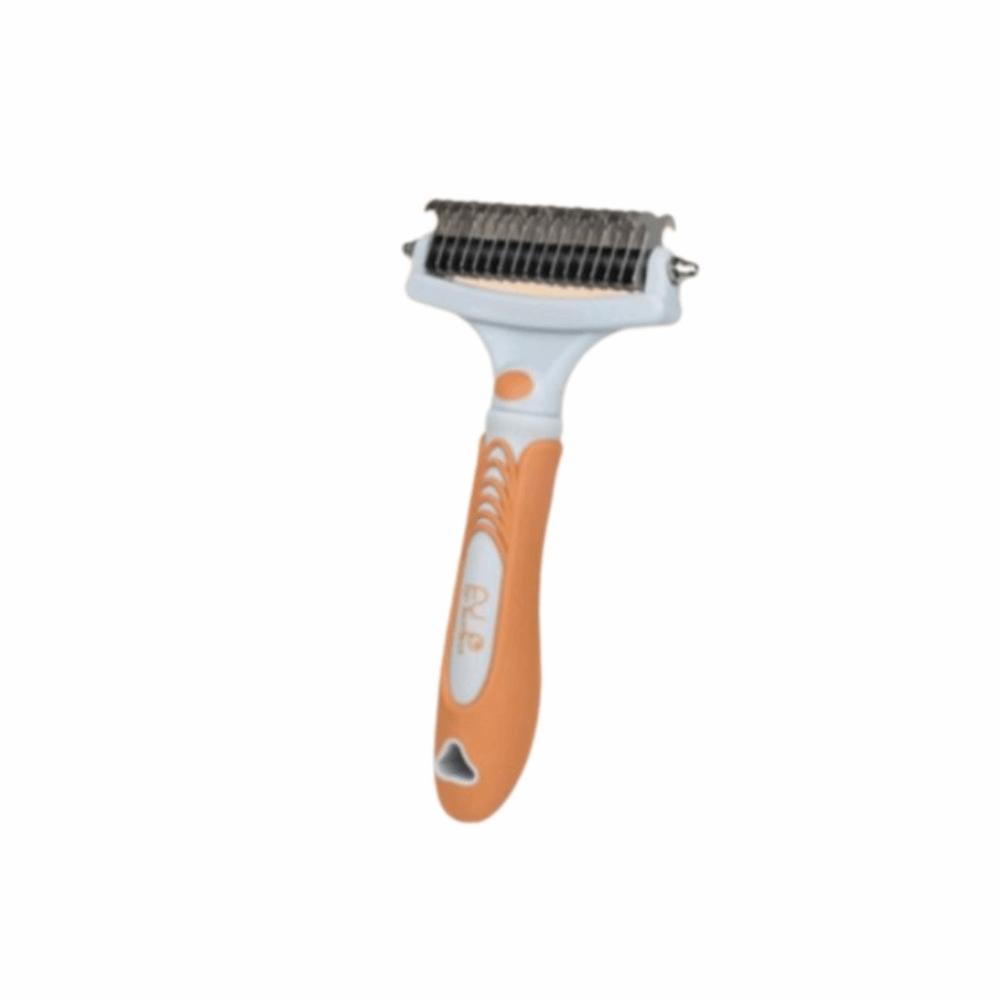 Double-Sided Dog Knot Opening Comb Professional Portable Pet Grooming Brush Comfort Grip Dog Hair Remover Pet Grooming Tools оранжевый