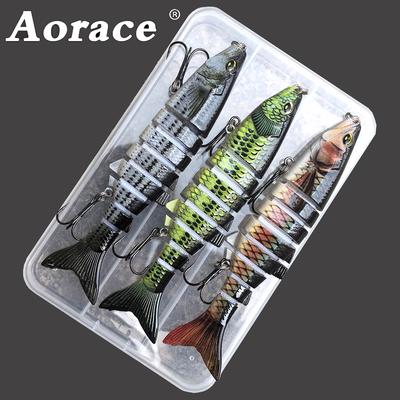 3pcs Fishing Lure Multi Jointed 8 Segment Swimbait Artificial Bait Slow Sinking Bionic Fishing Bait Cool Fishing Gear