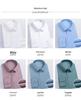 Men's Modal Stretch Long Sleeve Shirt - Non-Iron White, Spring & Autumn Style, Customizable LOGO, Professional Wear.