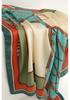 European and American chain color block splicing silk scarf sunscreen shawl versatile women's scarf simulation silk 71cm square scarf professional sca