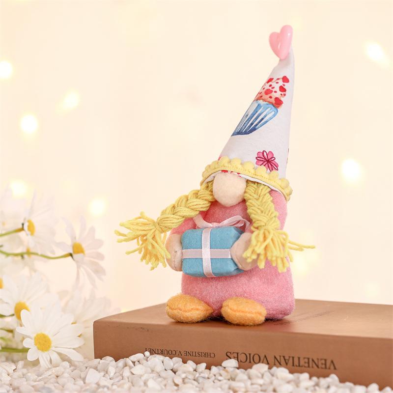 Cross New Faceless Gnome Rudolph Valentine s Birthday Doll Window Display Ornament.