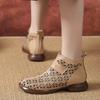 Fashion GKTINOO 2025 Summer Ankle Boots Genuine Leather Shoes Women Low Heels Sandals Side Zip Boots Cutout Breathable Mujer Zapatos