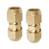 2Pcs AC Split System Copper Tube Adapters Double Port Designs Leak Proof Connector for Quick Replacement & Maintenance
