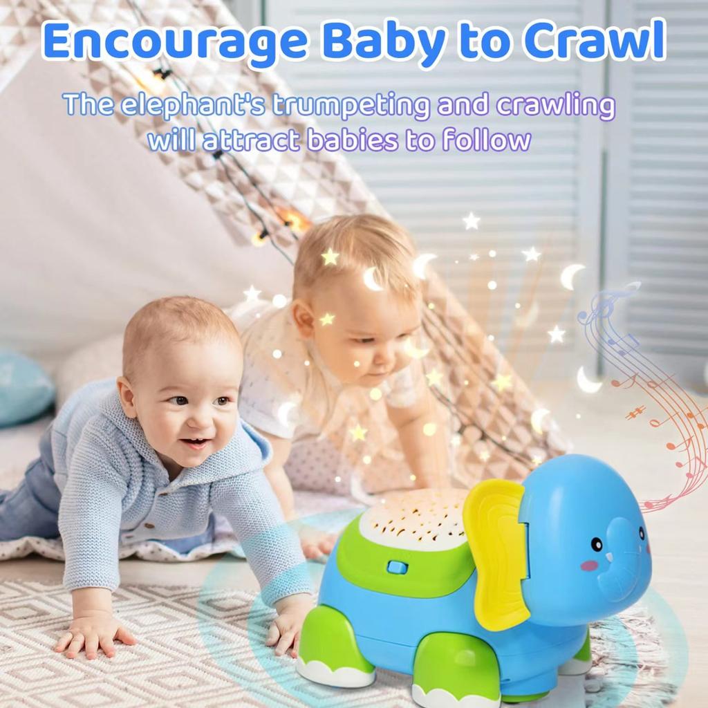 Children's Puzzle Music, Intelligent Obstacle Avoidance Elephant For Babies Learning To Walk