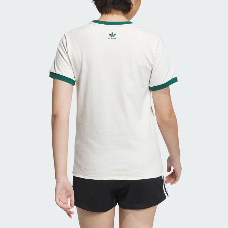 Adidas Originals X Disney Dumbo Sportswear Tee with Cartoon Elephant Logo Women Tops White IN1062