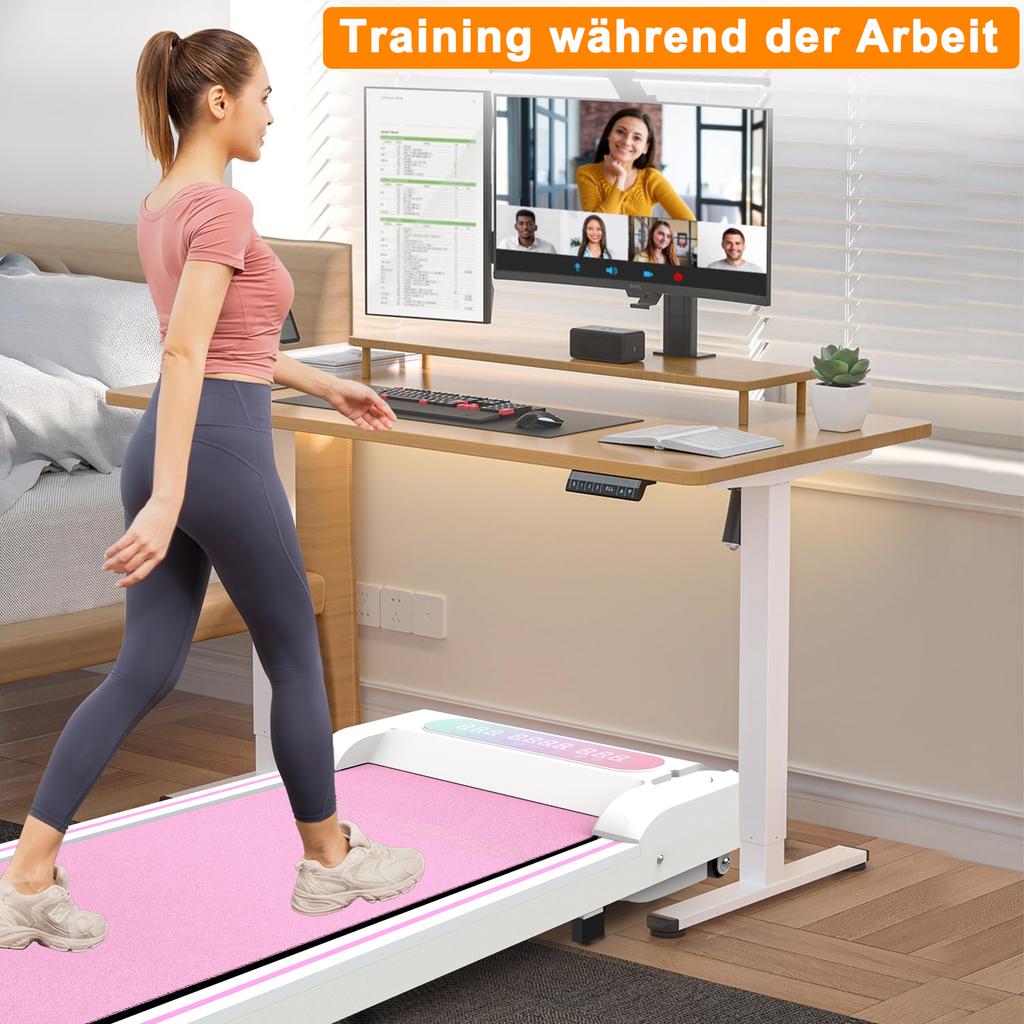 Tapis Roulant Pieghevole per Casa e Ufficio - Walking Pad Tappetino Tapis Roulant da Scrivania, Motore da 2,5 HP Mini Tapis Roulant fino a 8 km/h