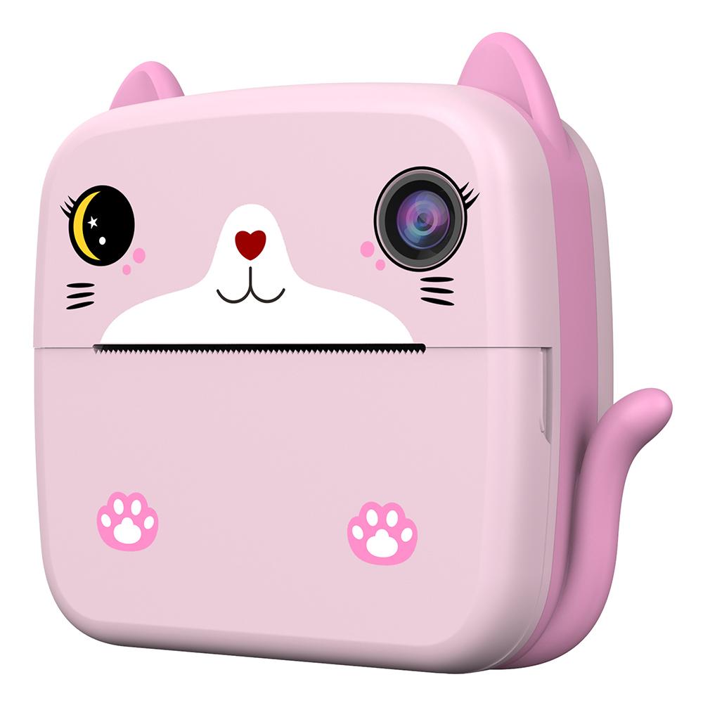 

A21 2.4-inch Screen Kids Instant Camera Rechargeable Camera Toy with Print Paper Pink
