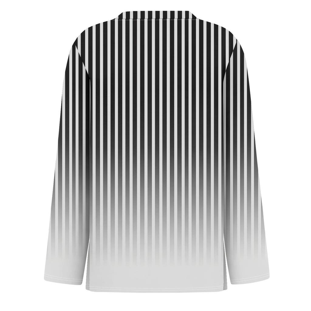 Dámská móda Ležérní Rozparek Lem s kulatým výstřihem Dlouhý rukáv Volný Potištěné tričko Dámské Top