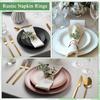 Frosted Money Leaf Napkin Rings Lifelike Decorative Napkin Holders for Dining Tables Restaurant Banquet and Party Settings