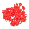 100pcs Poultry Feet Rings PP Plastic Reusable Chicken Duck Goose Leg Bands for Identification Red 25mm 1in