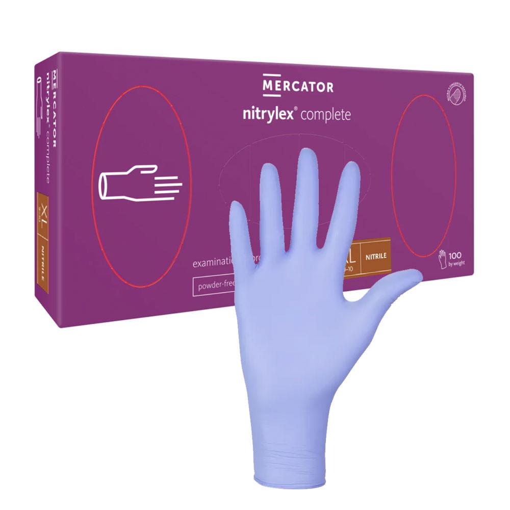 Nitrile Gloves Purple Mercator Nitrylex Complete 100 Pieces