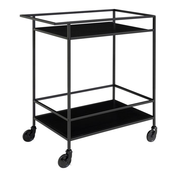 444247 House Nordic Chariot de bar Avery 68x40x59 cm Noir