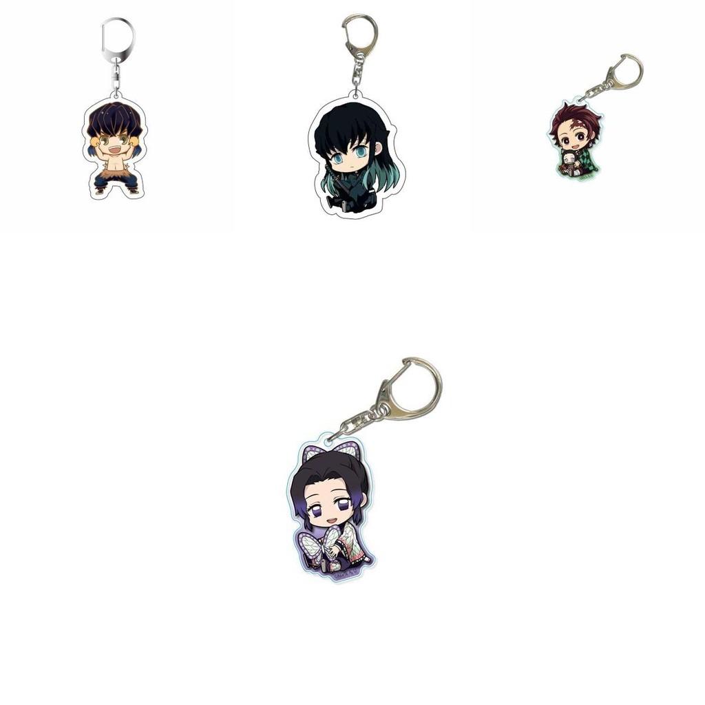 Stylish And Lightweight Demon Slayer Anime Cartoon Character Acrylic Keychain Bag Pendant Accessories Easy To Carry
