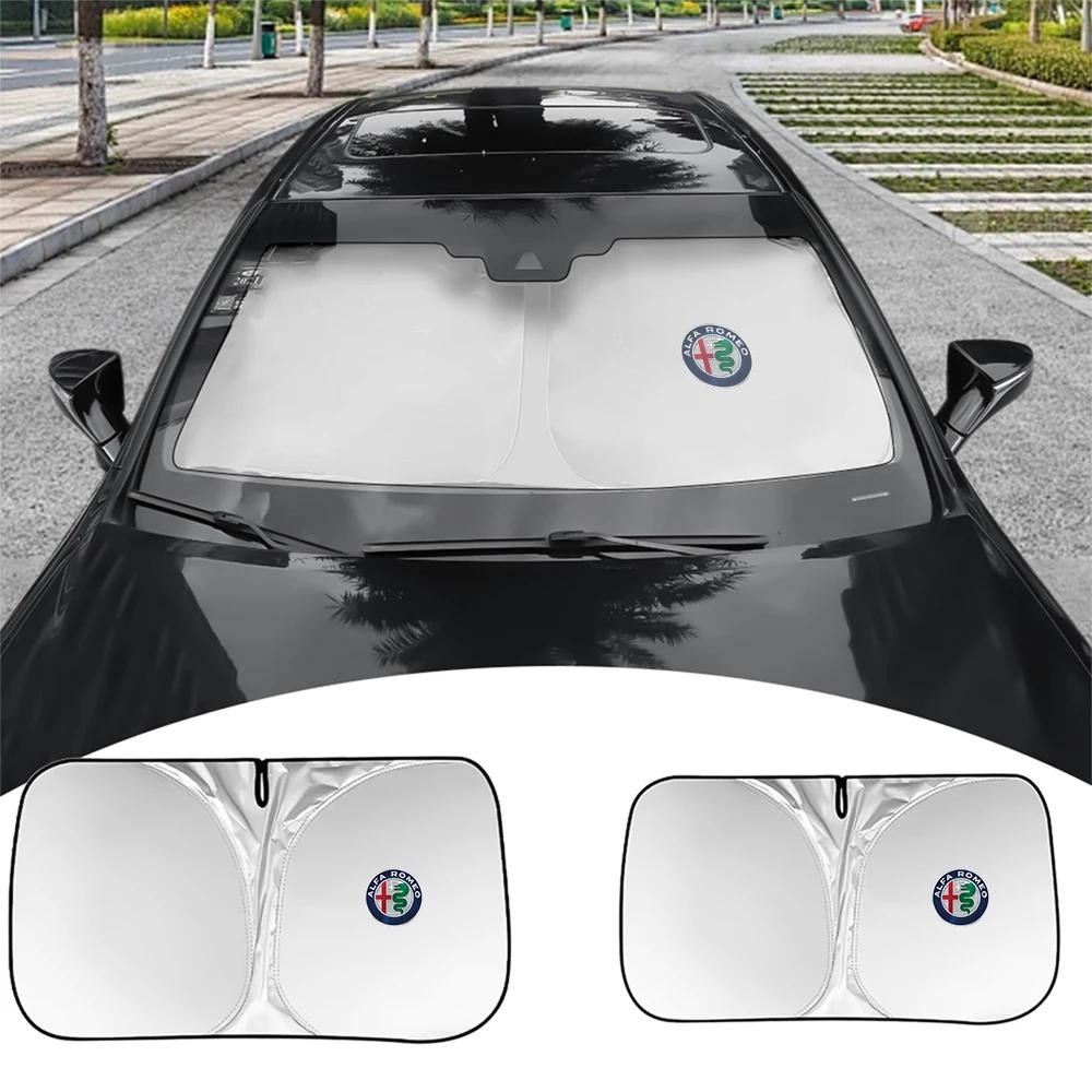 Car Sticker For Alfa Romeo 159 147 Car Folding Windshield Sunshade Cover Front Window UV Protection For Alfa Romeo 147 159 Giuli zj3