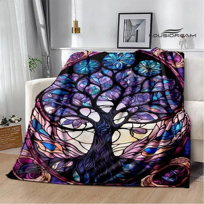 Tree of Life Printed Blanket Flannel Warm Blankets Soft and Comfortable Blanket Bed Linings Cubre Cama Birthday Gift