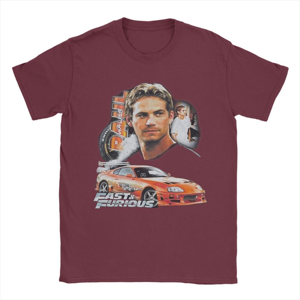 Unisexs Paul Walker T Shirts  Pure Cotton Clothes Novelty Short Sleeve Crewneck Tees Adult TShirts