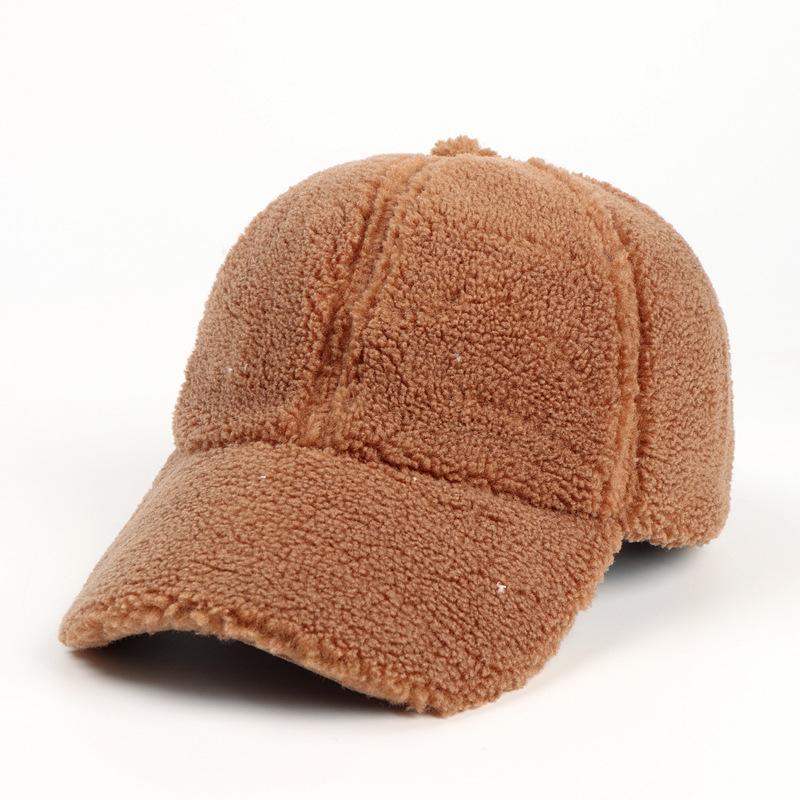 

Жіноча модна вовняна бейсболка, дихаючий вітрозахисний спортивний капелюх для осені та зими Adjustable темно-коричневого кольору