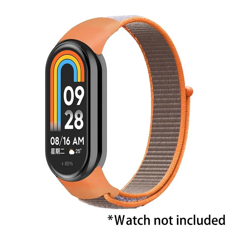 Nylon Loop Strap for Xiaomi Mi Band 9 8 7 6 5 4 3 Breathable Wristband Smartwatch Bracelet Sports Pulsera Watchband Miband 9 NFC