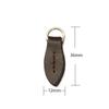 Leather Leaf Zipper Pull Pendant for Bags and Clutches - Hand-Stitched Accessory