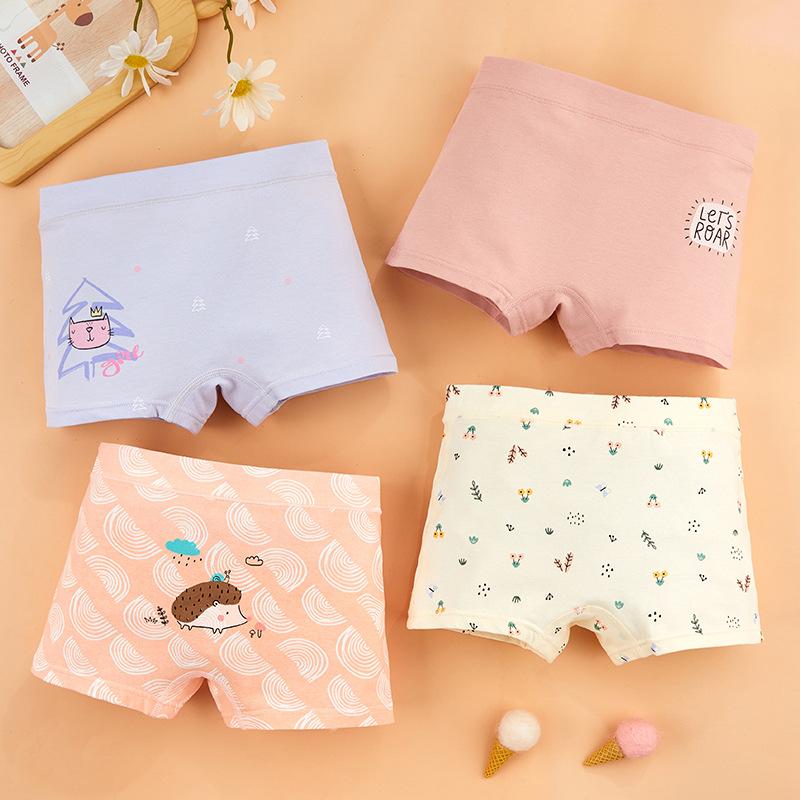 4 ADET çocuk iç çamaşırı kız kız bebek pamuklu boxer 3-16 yaş kız çocuk bebek dört köşe yürümeye başlayan çocuk çocuklar