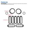 Car Headlight Lamp Circle Grille Front Turn Signal Light Circle Decoration Cover Stickers For Jeep Wrangler JK 2007-2017 Exterior Accessories
